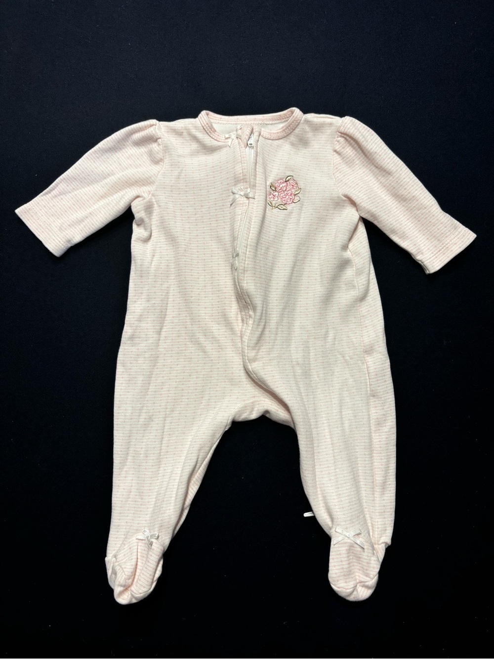 Little Me Pink Footed One-Piece Sleepwear - 0-3M
